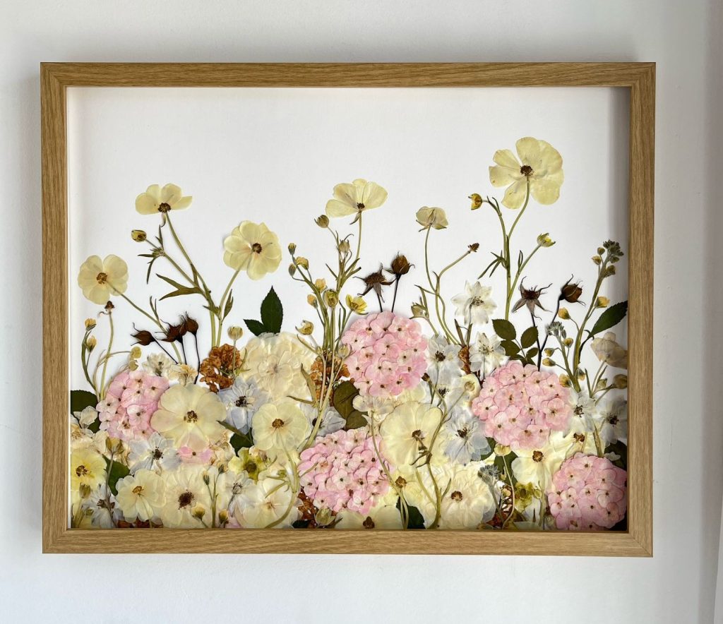 Flores ramo de novia enmarcadas