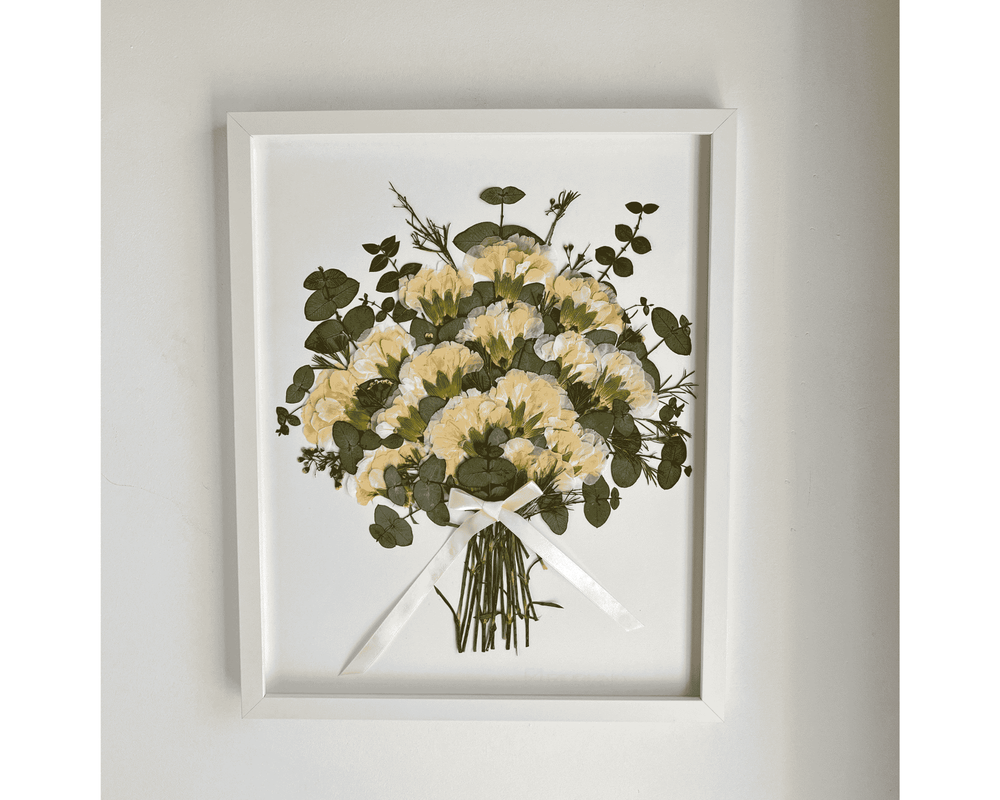 Secar ramo de novia de claveles